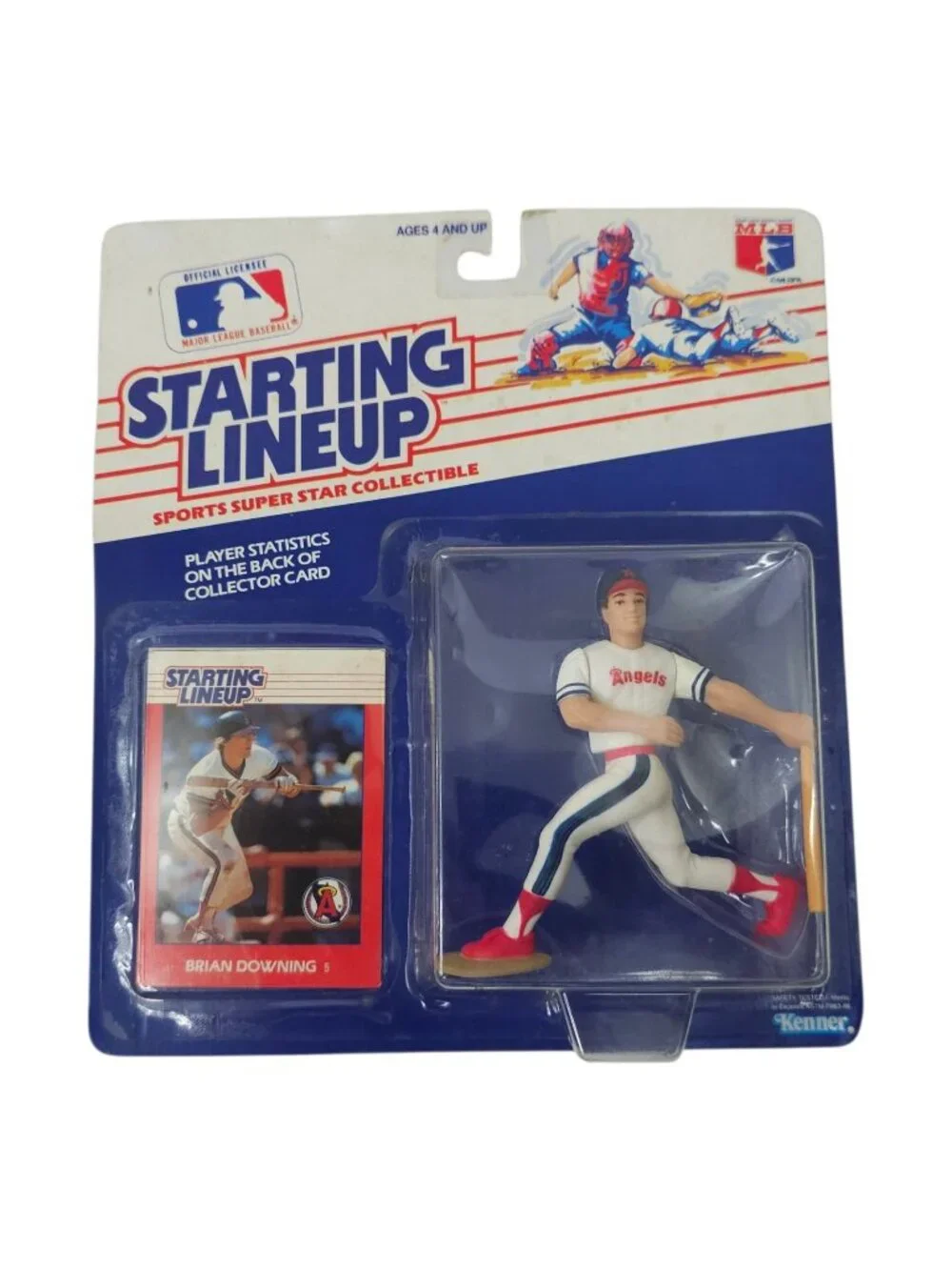 1988 Kenner Starting Lineup Brian Downing California Angels Figure Card NOC